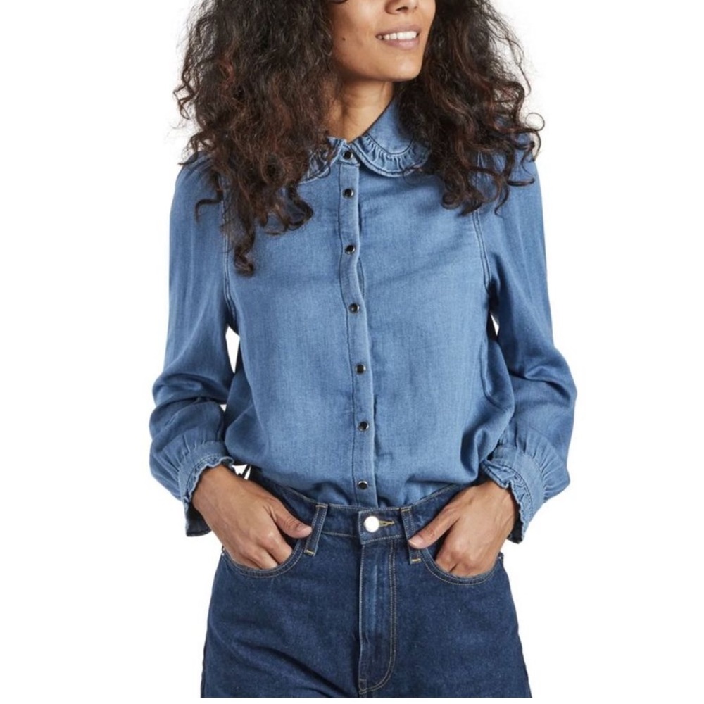 BA&SH Denim Lady Shirt Sz S